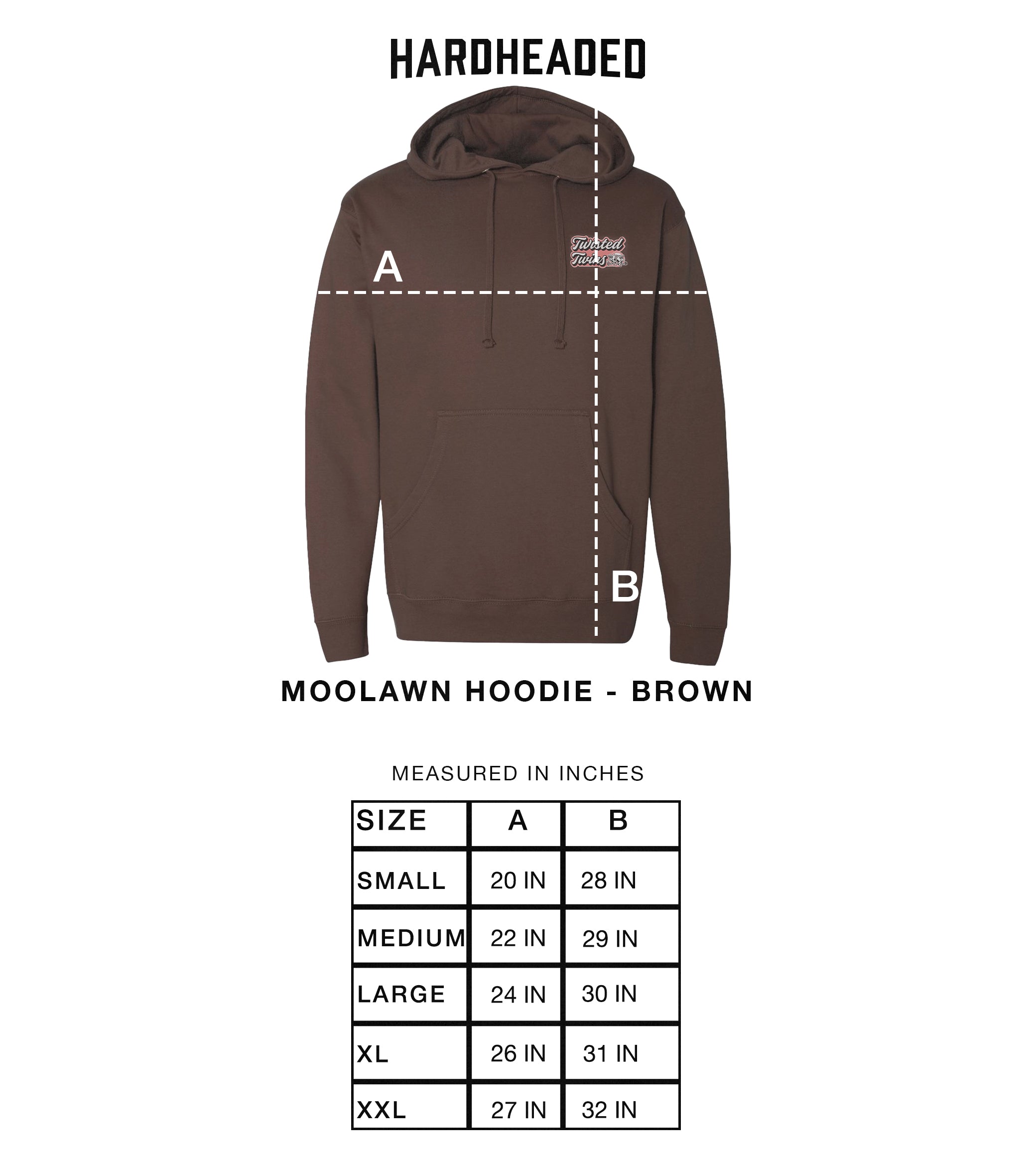 Brown - Moolawn Hoodie – HardHeaded