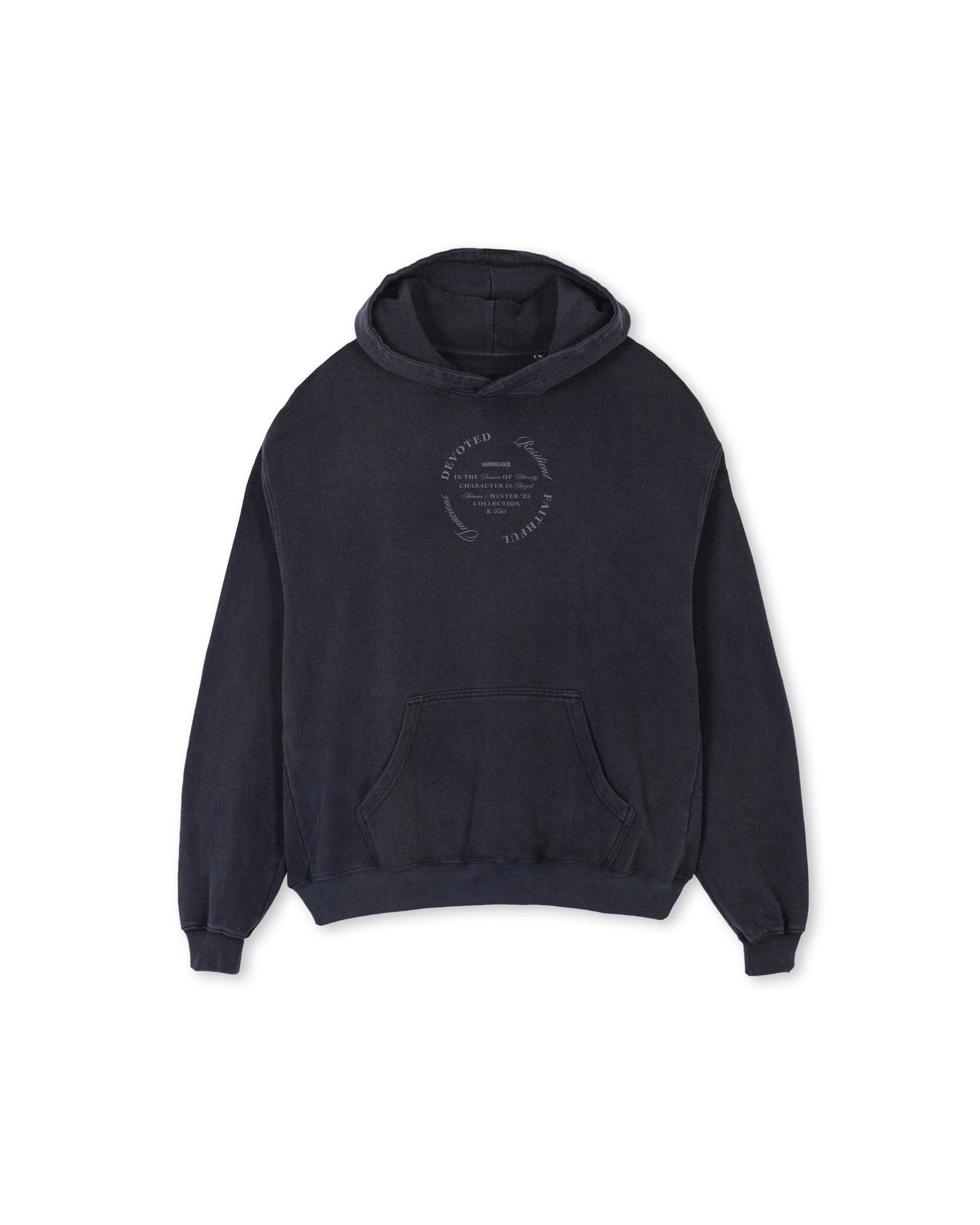 Vintage Black - Character is Forged Oversized Hoodie